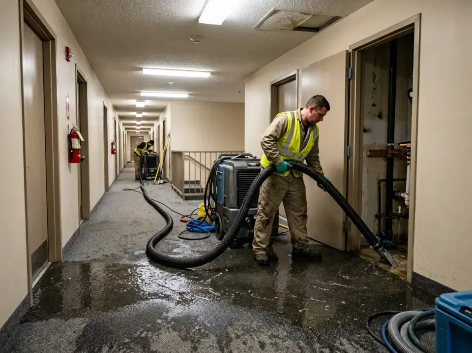 multi-unit-apartment-hallway-f-005 — frequently asked questions, Emergency Burst Pipe Water Extraction & Removal in Roebling…